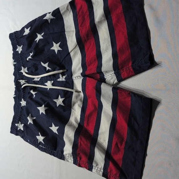 Kailua Surf Mens Swim Trunks Beach Board Shorts Stars Stripes Flag Size Medium - Picture 1 of 8